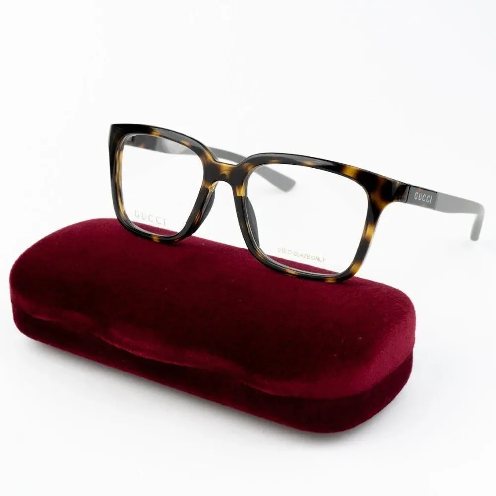 SALE! NEW Gucci GG1738O 002 Havana Grey Unisex Square Eyeglasses GG 1738O